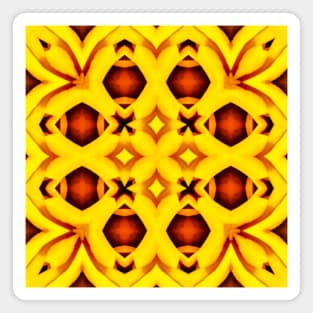 Bright Yellow Expressionist Art Yellow Rose Pattern 4 Magnet